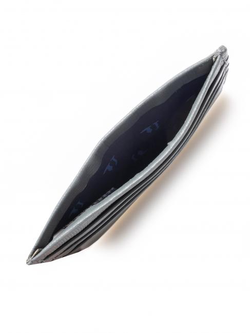 Portafoglio in pelle saffiano  GRIS - Portefeuilles Homme