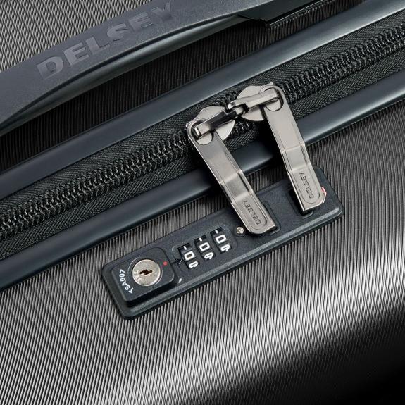 COMETE + Chariot &agrave; bagages &agrave; main Spinner Noir - Valises cabine