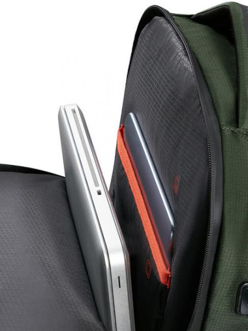 BIZ2GO Sac &agrave; dos d'excursion d'une journ&eacute;e, support pour ordinateur 15,6 " vert terre - Sacs &agrave; dos pour ordinateur portable