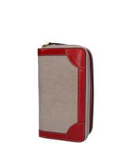 THE BRIDGE AUSTER Portefeuille compact naturel / groseille abb. or - Portefeuilles Femme - 3