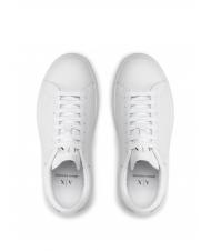 ARMANI EXCHANGE ACTION Baskets en cuir OP BLANC - Chaussures Homme - 4