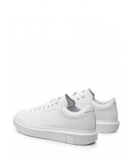 ARMANI EXCHANGE ACTION Baskets en cuir OP BLANC - Chaussures Homme - 5