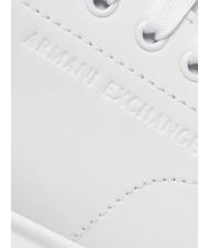 ARMANI EXCHANGE ACTION Baskets en cuir OP BLANC - Chaussures Homme - 6