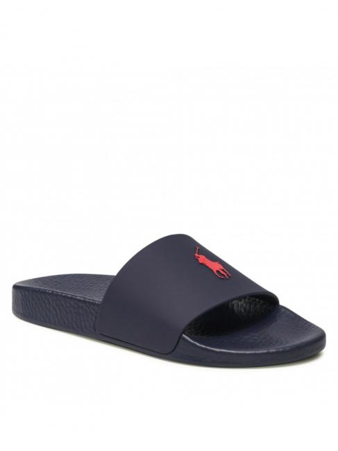 POLO SLIDE Chaussons marine / pp rouge - Chaussures Homme