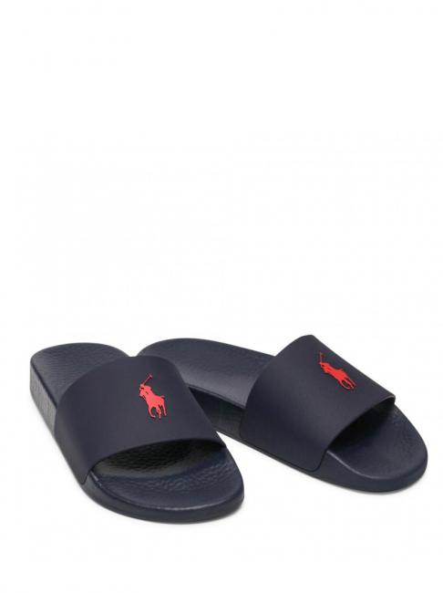 POLO SLIDE Chaussons marine / pp rouge - Chaussures Homme