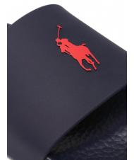 RALPH LAUREN POLO SLIDE Chaussons marine / pp rouge - Chaussures Homme - 6