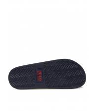 RALPH LAUREN POLO SLIDE Chaussons marine / pp rouge - Chaussures Homme - 7