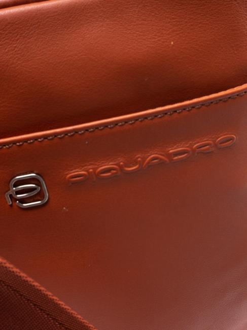 Sacoche homme VIBE out, en cuir grainé orange3 - Sacs en Bandoulières pour Homme