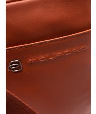 PIQUADRO Sacoche homme VIBE out, en cuir grainé orange3 - Sacs en Bandoulières pour Homme - 3