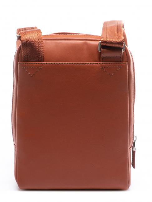 Sacoche homme VIBE out, en cuir grainé orange3 - Sacs en Bandoulières pour Homme
