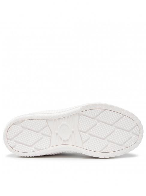 Sneaker alta in pelle con inserti zebrati  z&egrave;bre blanc / poilu - Chaussures Femme