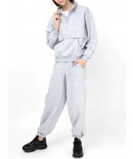 TWINSET U&B  Sweat-shirt complet avec broderie et jogging gris chin&eacute; - Costumes de sport pour femmes - 3