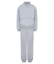 TWINSET U&B  Sweat-shirt complet avec broderie et jogging gris chin&eacute; - Costumes de sport pour femmes - 5