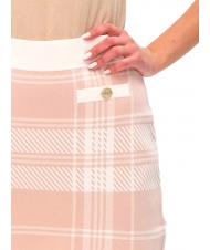 TWINSET CAPSULE Jupe courte en maille &agrave; carreaux carreaux rose poudr&eacute; / ivoire - Jupes pour femmes - 3