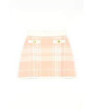 TWINSET CAPSULE Jupe courte en maille &agrave; carreaux carreaux rose poudr&eacute; / ivoire - Jupes pour femmes - 4