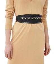 TRUSSARDI CINTURA ALTA En cuir, avec clous NOIR - Ceintures - 5