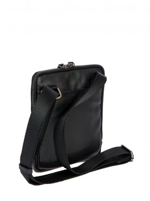 TORINO Sac plat en cuir Noir - Sacs en Bandouli&egrave;res pour Homme