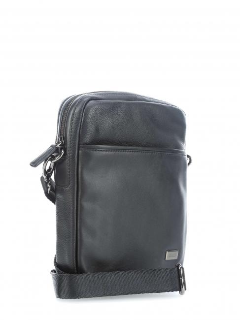 TORINO Sac bandouli&egrave;re en cuir Noir - Sacs en Bandouli&egrave;res pour Homme