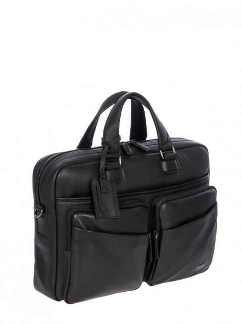 TORINO Mallette pour ordinateur portable 15", en cuir Noir - Porte Documents Travail