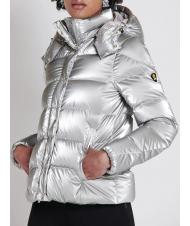 CIESSE AFRA Doudoune &agrave; capuche amovible perle argent / gris argent - Doudounes femme - 3