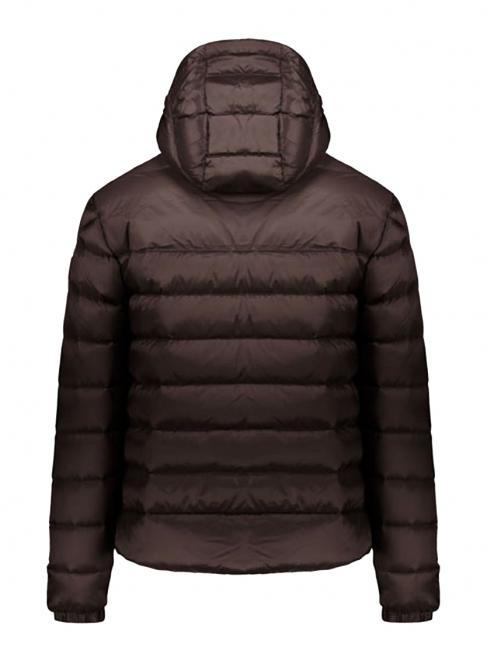 ZADOCK Doudoune en plumes v&eacute;ritables avec capuche caf&eacute; noir / scarab&eacute;e - Doudounes homme