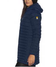 CIESSE ANNAMARIE Doudoune longue &agrave; capuche ligre bleu - Doudounes femme - 4
