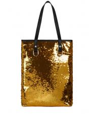 TRUSSARDI T WOW Sac cabas &agrave; &eacute;paules verticales Or / Noir - Sacs pour Femme - 2