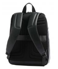 PIQUADRO W103 Sac &agrave; dos en cuir, support pc 15,6" Noir - Sacs &agrave; dos pour ordinateur portable - 2