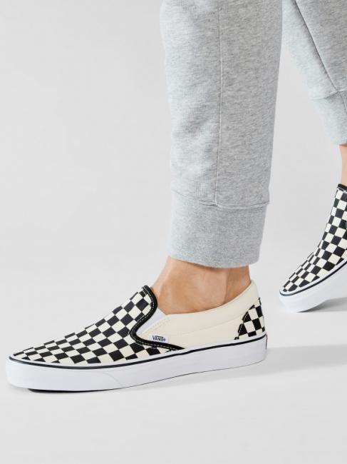 CLASSIC SLIP-ON CLASSIQUE &agrave; enfiler pour femme noir et blanc - Chaussures unisexe