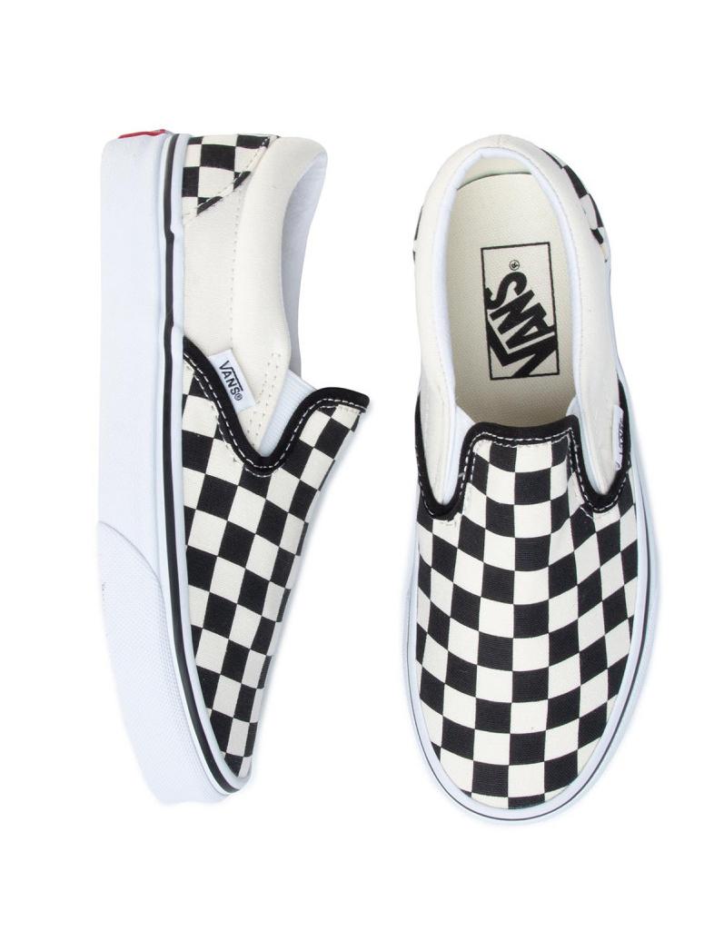 Vans Classic Classique Enfiler Pour Femme Noir Et Blanc