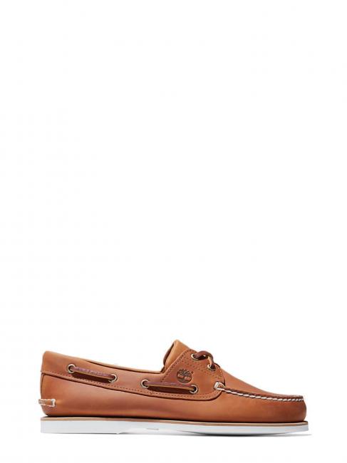 Classic Boat 2 Eye Chaussures bateau en cuir chamois &agrave; l'abricot - Chaussures Homme