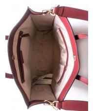 TWINSET LOGO FORELLATO Sac shopping vertical avec bandouli&egrave;re framboise noire - Sacs pour Femme - 5