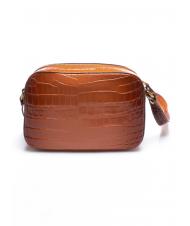 TWINSET Mini bag a tracolla in pelle stampa coccodrillo  poudre de bronzage ombr&eacute; stcocco - Sacs pour Femme - 4