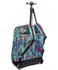INVICTA BENIN ABSTRACT JUNGLE Sac &agrave; dos &agrave; roulettes jungle abstraite aqua - Sacs &agrave; dos &agrave; roulettes - 2