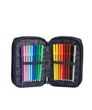 INVICTA Astuccio 3 zip Kit avec tout pour l'&eacute;cole ! grillenuancesbleu - &Eacute;tuis et Accessoires - 2