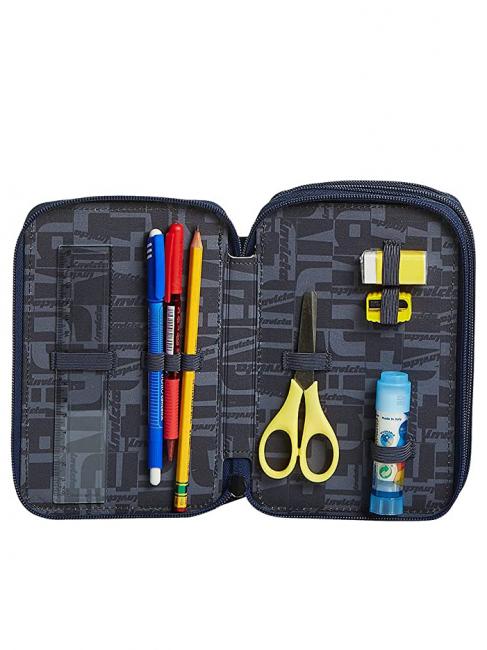 Astuccio 3 zip Kit avec tout pour l'&eacute;cole ! grillenuancesbleu - &Eacute;tuis et Accessoires