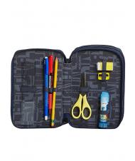 INVICTA Astuccio 3 zip Kit avec tout pour l'&eacute;cole ! grillenuancesbleu - &Eacute;tuis et Accessoires - 4