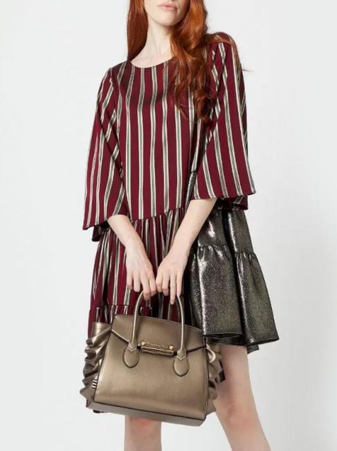 LIKO M Sac &agrave; main avec bandouli&egrave;re bronze - Sacs pour Femme