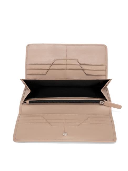 BASIC Grand portefeuille en cuir &agrave; rabat boue - Portefeuilles Femme