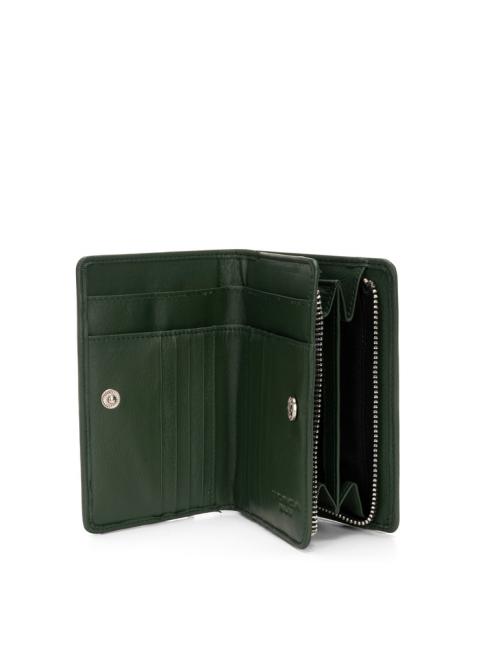 BASIC Portefeuille moyen en cuir vert - Portefeuilles Femme