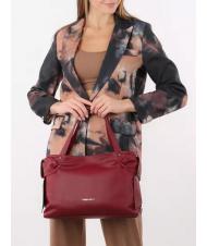 TOSCA BLU SOTTOBOSCO Sac &agrave; bandouli&egrave;re en cuir avec bandouli&egrave;re rouge fonc&eacute; - Sacs pour Femme - 6