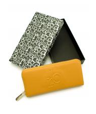 ROCCOBAROCCO AGATA Grand portefeuille zipp&eacute; Jaune - Portefeuilles Femme - 5