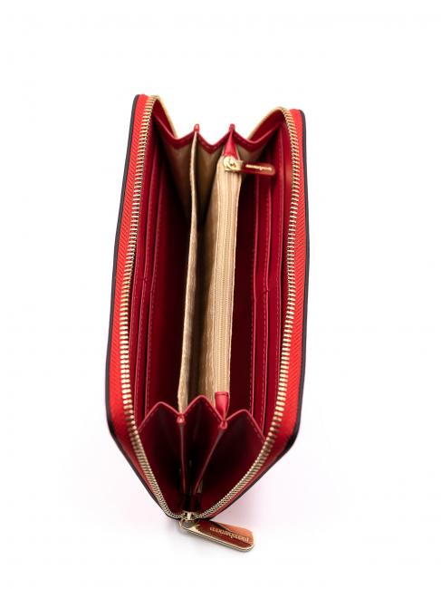 MOLLY Grand portefeuille zipp&eacute; rouge - Portefeuilles Femme