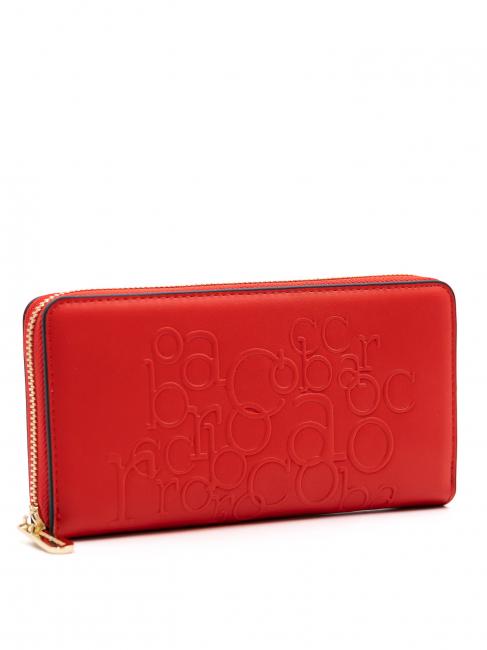 MOLLY Grand portefeuille zipp&eacute; rouge - Portefeuilles Femme