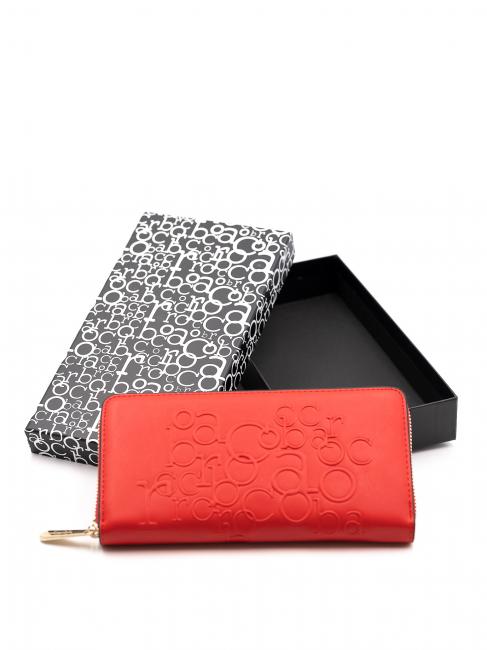 MOLLY Grand portefeuille zipp&eacute; rouge - Portefeuilles Femme