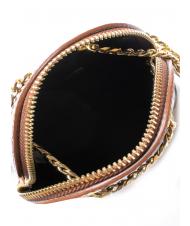 TOSCA BLU TIC-TAC Sac bandouli&egrave;re MIni en cuir imprim&eacute; crocodile MARRON - Sacs pour Femme - 5
