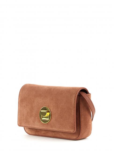 BORSA MINI Mini sac &agrave; bandouli&egrave;re en cuir su&eacute;d&eacute; cannelle - Sacs pour Femme