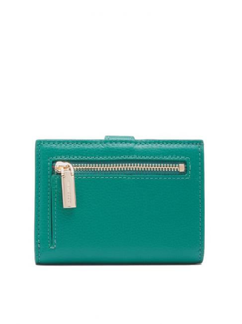 EASY POCKET Portefeuille en cuir textur&eacute; herbe verte - Portefeuilles Femme