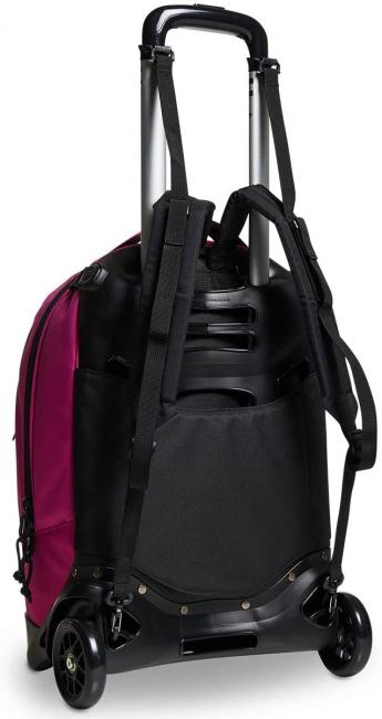 NEW WAY NEW PLUG Plain Sac &agrave; dos &agrave; roulettes, amovible festival fuchsia - Sacs &agrave; dos &agrave; roulettes