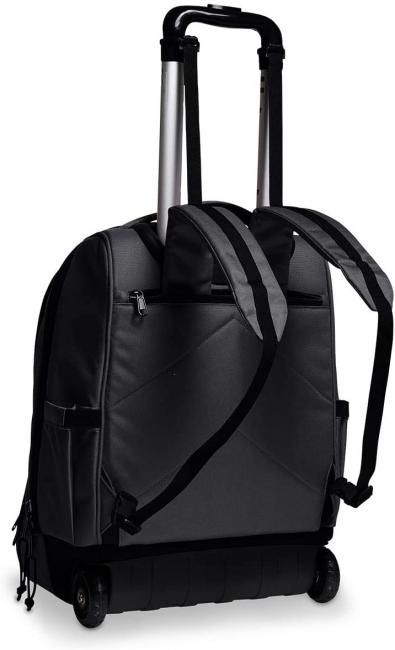 NEW WAY NEW BUMP Plain Sac &agrave; dos &agrave; roulettes 2 en 1 Noir - Sacs &agrave; dos &agrave; roulettes